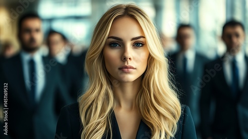 Wallpaper Mural Confident Businesswoman Leading a Team: Portrait of a Successful Female Executive Torontodigital.ca