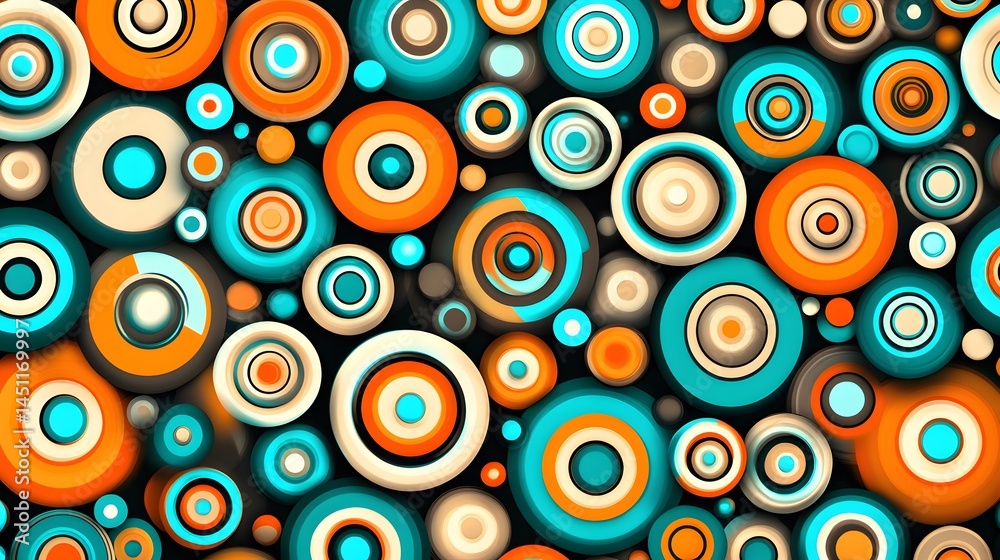 Fototapeta Abstract Colorful Circles Pattern Background Design