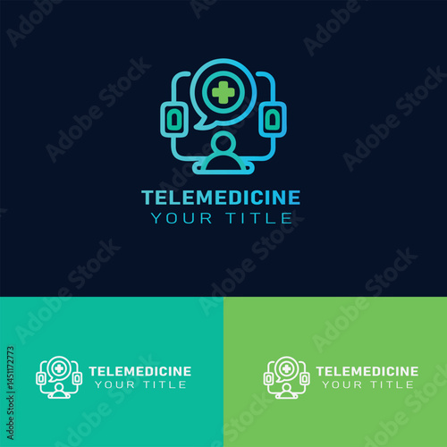 Modern Telemedicine Logo Design for Digital Health & Online Clinics