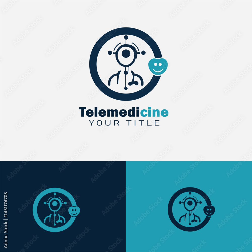 Modern Telemedicine Logo Design for Digital Health & Online Clinics Modern Telemedicine Logo Design for Digital Health & Online Clinics