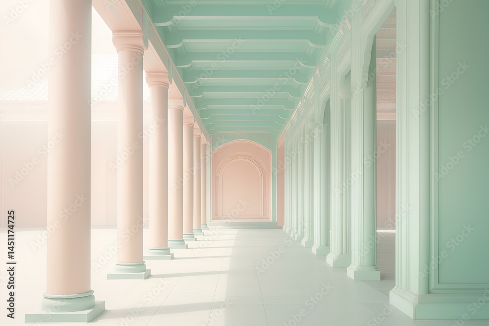 Obraz premium corridor with columns