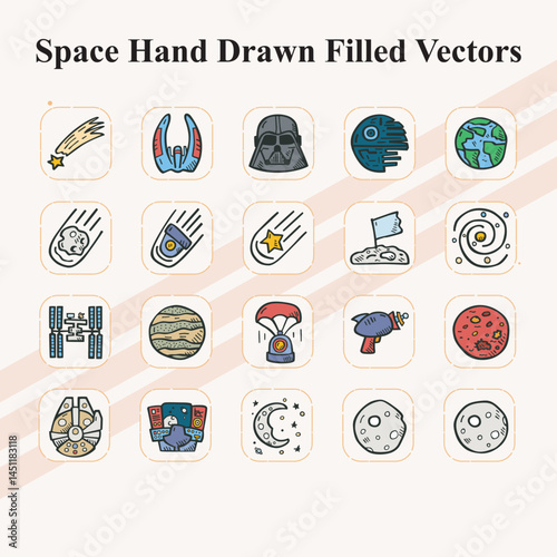 Hand-Drawn Space Icons