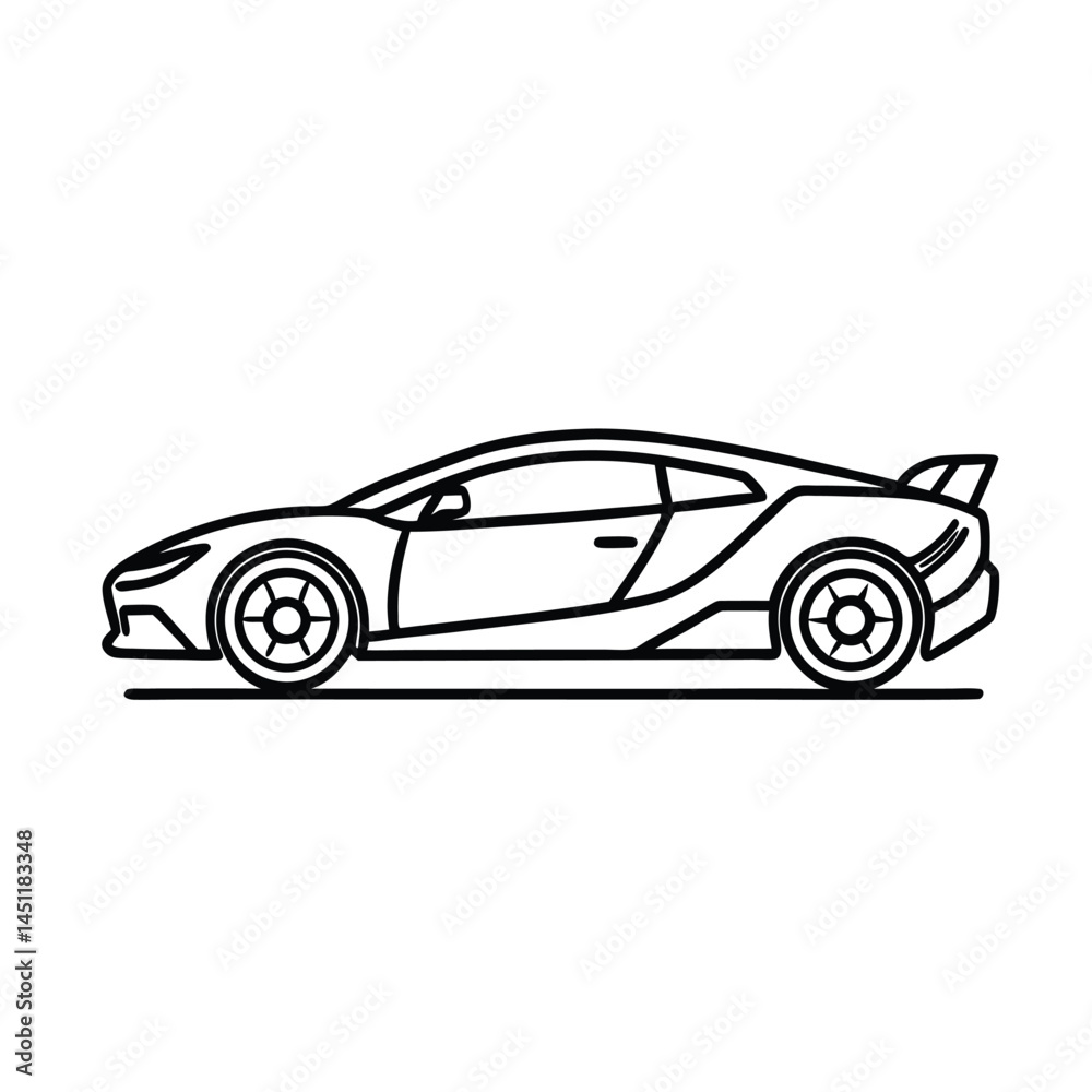 Fototapeta premium Race-Ready Supercar – High-Performance Vehicle Graphic