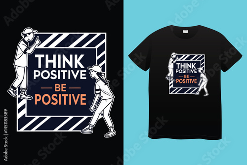 Stay Positive Design - Adorable Cat T-Shirt Inspiration