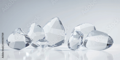 Crystal Glass Shapes eps background