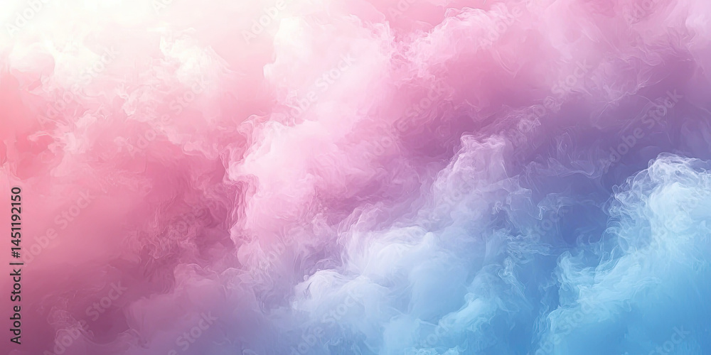 Fototapeta premium Abstract clouds in pastel colors with pink and blue hues creating a dreamy and ethereal atmosphere