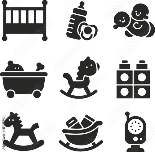 baby icons set