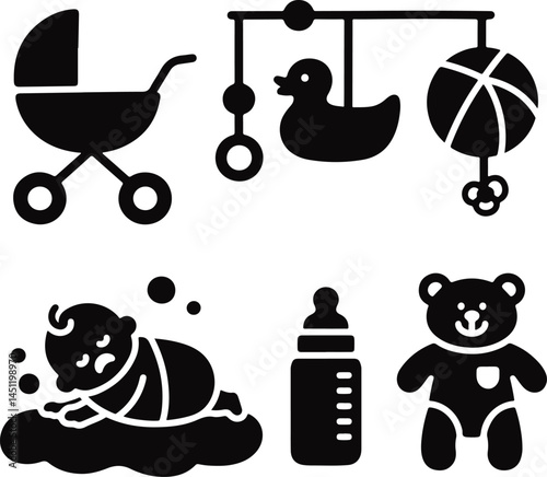 baby icons set