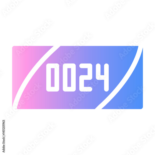 race number Gradient icon
