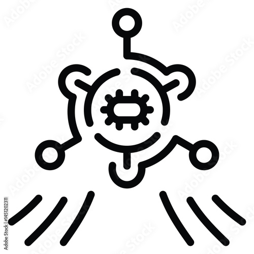 Emerging Infectious Disease icon line vector illustration