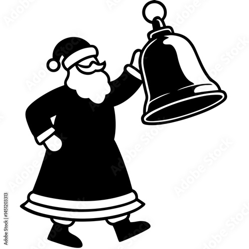 Minimal Salvation Army Santa Vector on White