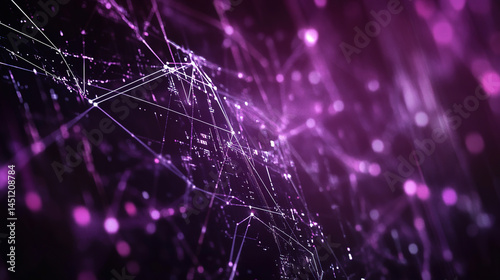 Abstract digital connections visualizing data exchange and blockchain technology, showcasing decentralized networks, secure transactions, and futuristic information systems