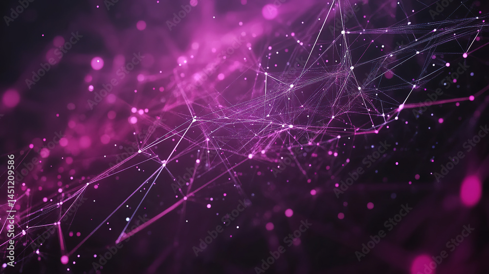 Obraz premium Abstract digital connections visualizing data exchange and blockchain technology, showcasing decentralized networks, secure transactions, and futuristic information systems