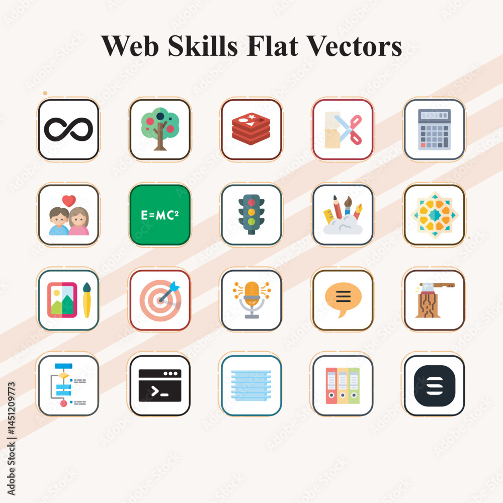 Web Skills Flat Vectors Web Skills Flat Vectors