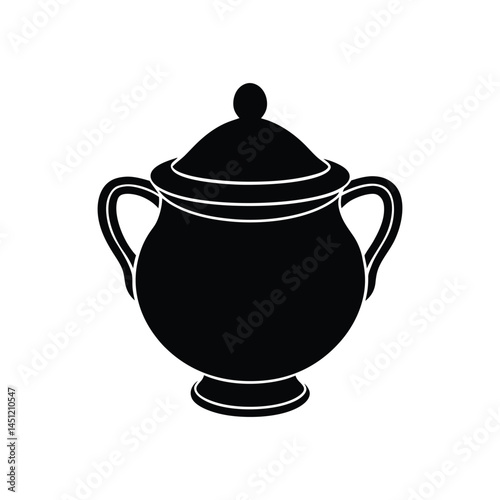 Pot icon Silhouette Vector Illustration