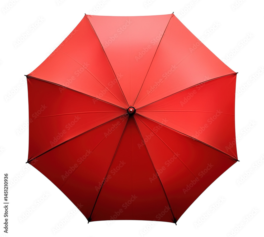 A red umbrella with a white background A red umbrella with a white background