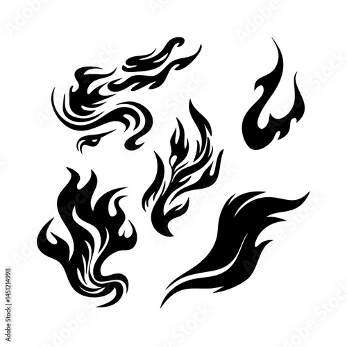 Basketball Player Silhouette With Abstract Tribal Ornaments Black And White Vector Illustration