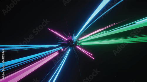 Neon Light Explosion eps background