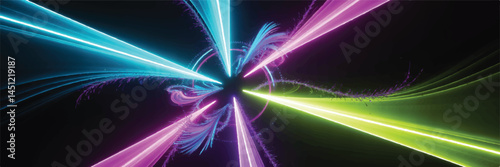 Neon Light Explosion eps background