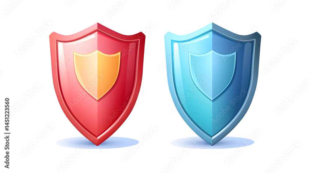 Illustration of Right and Wrong Markers Shield for Protection Approval in Professional Concept Illustration of Right and Wrong Markers Shield for Protection Approval in Professional Concept