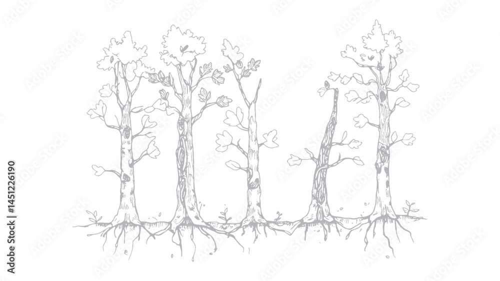 vector illustration of an abstract tree vector illustration of an abstract tree