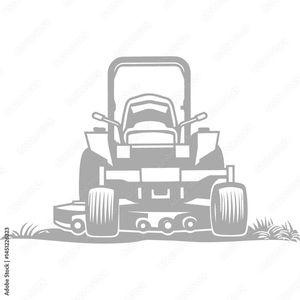 Obraz premium Grass cutter vector illustration