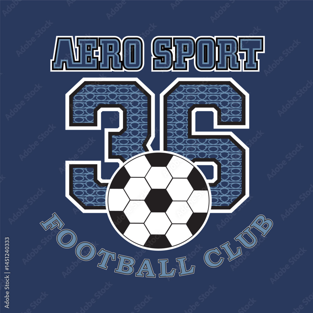 Fototapeta premium Dynamic vector typography design focused on football (soccer), featuring bold slogans and motivational words that inspire teamwork, passion, and the drive to win, capturing the essence of the sport’s 