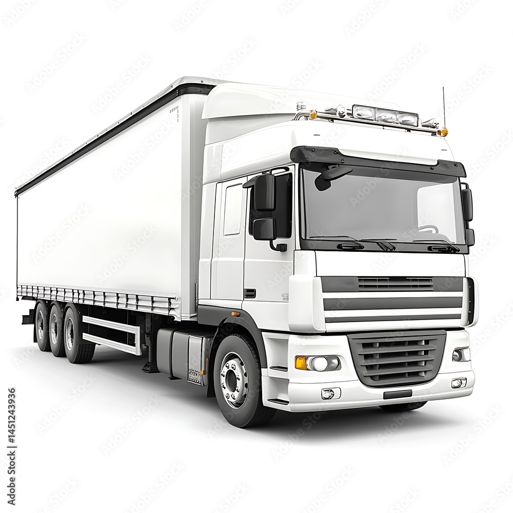 Fototapeta premium Truck isolated on white background