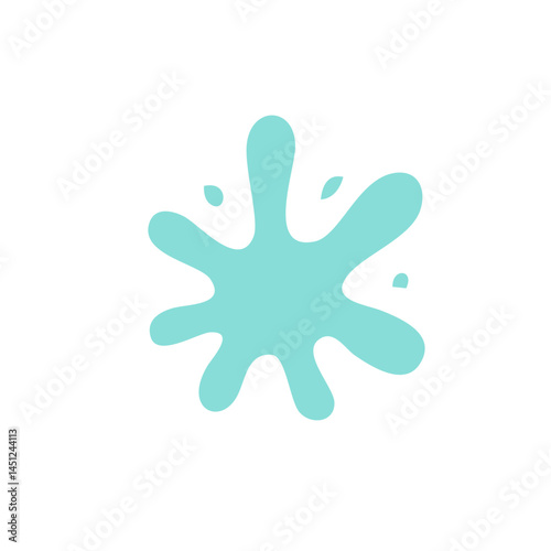 Ink splat or splash vector illustration. Colored splatters, graffiti spots and ink blots. Paintbrush splotches, ink drips or liquid blobs. Abstract dirty grunge splatter stains