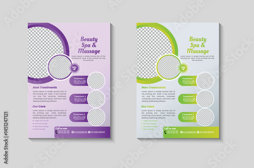 WebBeauty spa treatment center flyer template design
