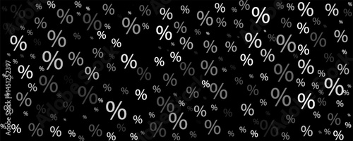 Hand drawn graphic promo discount seamless pattern.