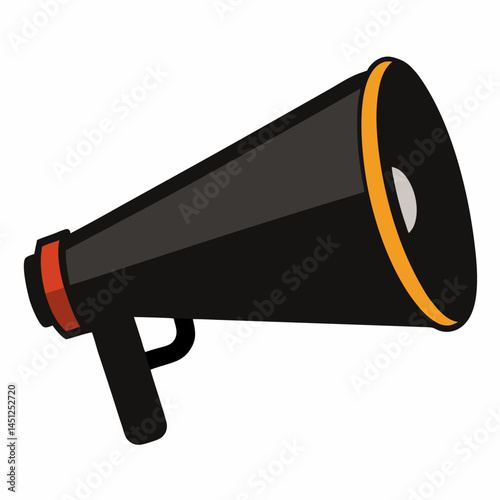 Megaphone icon vector on white background.