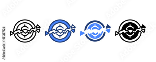 Disruption Icon set multiple style collection
