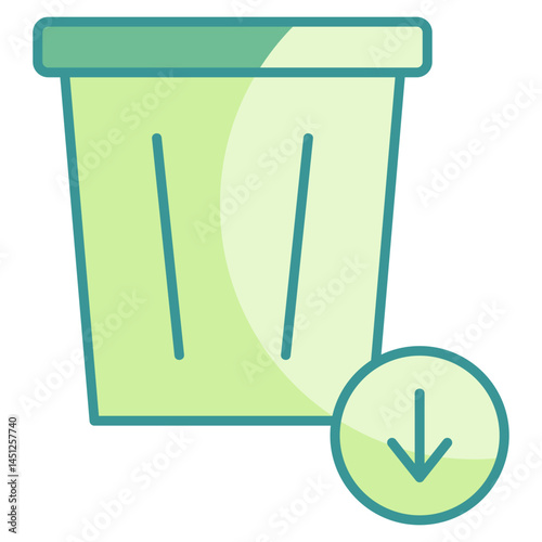 Waste Elimination Icon Element For Design