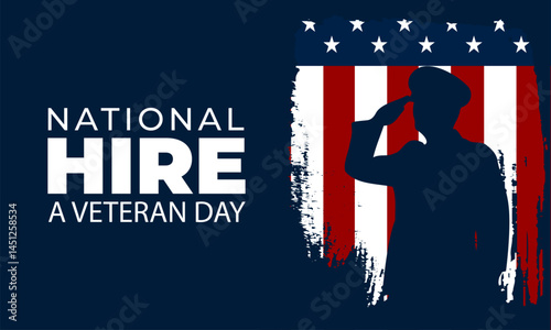 Happy National Hire A Veteran Day Background Vector Illustration 