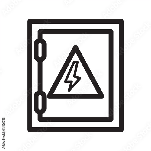 electrical distribution icon. electrical panel box vector. on white background