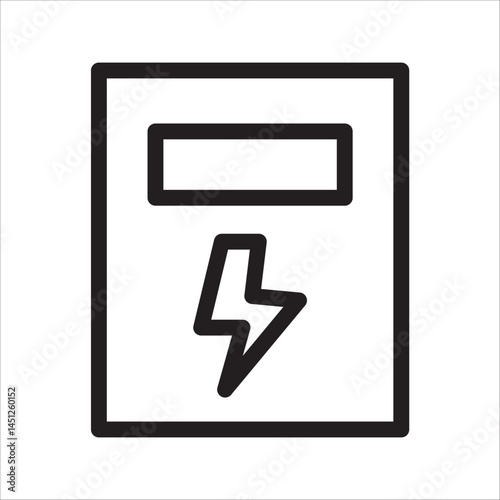 electrical distribution icon. electrical panel box vector. on white background