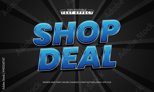 shop deal editable text effect with a discount and sale text style