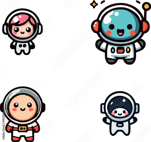 Cute Astronauts – Kawaii Space Suit Characters