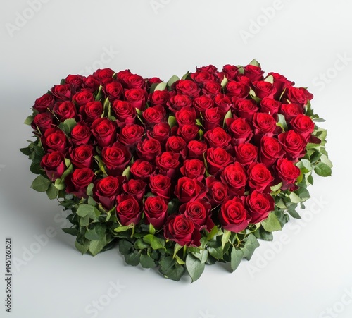 Heartfelt Red Rose Arrangement: A Romantic Floral Masterpiece photo