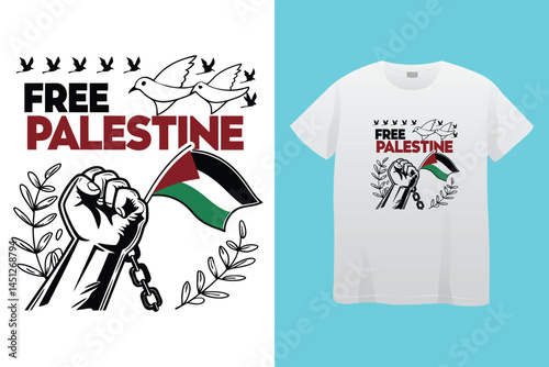 Palestine design vector, Save Palestine illustration for banner, t-shirt, poster, sticker, badges, social media design. Hand-Drawn Lettering Phrase, Calligraphy Graphic Typography.
