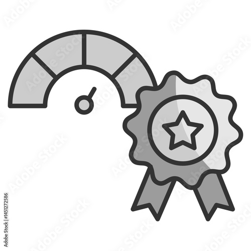 Quality Benchmark Icon Element For Design