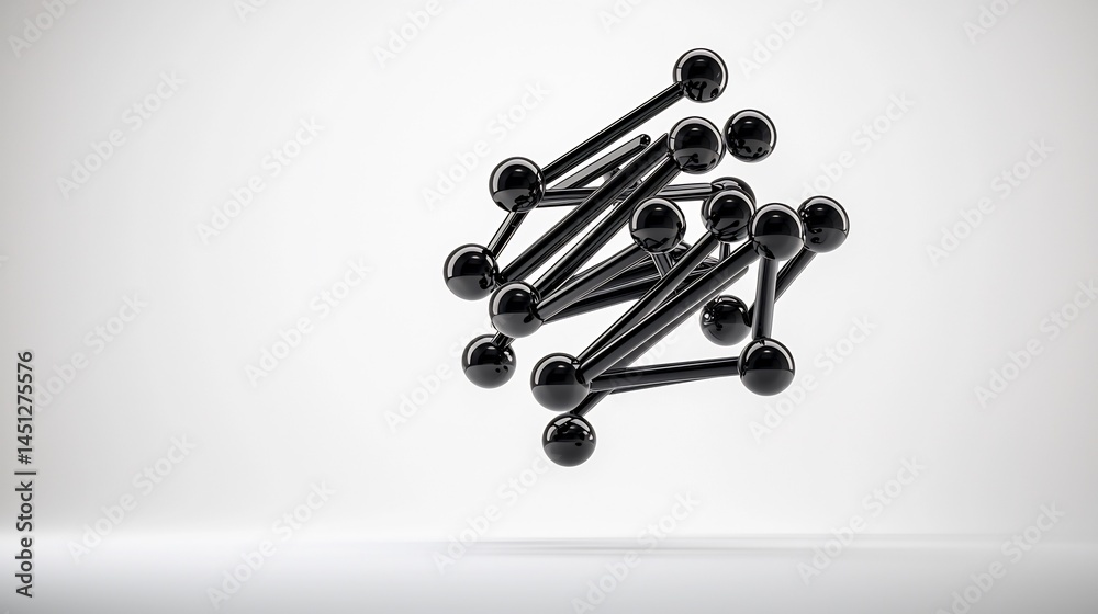 Abstract 3D model of interconnected spheres