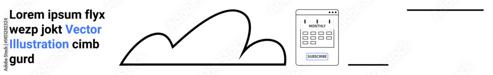 Cloud illustration connected to a mobile phone screen displaying login credentials. Ideal for technology, cloud storage, data security, mobile apps, file-sharing, digital services, simple landing Cloud illustration connected to a mobile phone screen displaying login credentials. Ideal for technology, cloud storage, data security, mobile apps, file-sharing, digital services, simple landing