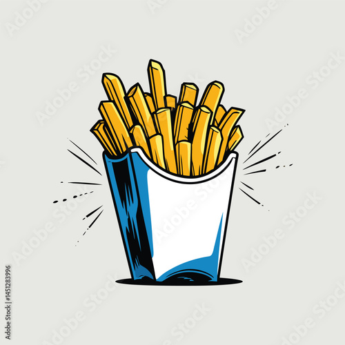 french fries vector art for design needs