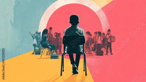 Isolated child in classroom