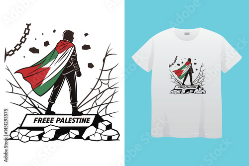 Arabic Calligraphy vector type for country of Palestine. Translated: Palestine.