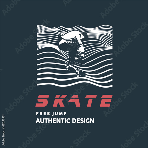 Bold and edgy vector typography design for extreme skateboard sports featuring street-style slogans and motivational words that celebrate freedom, risk-taking, energy, and unstoppable urban spirit.
