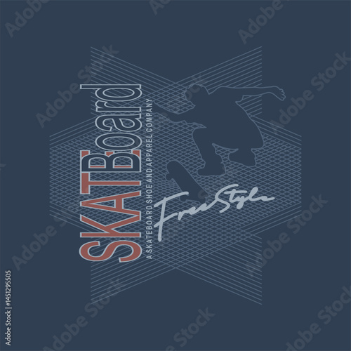 Bold and edgy vector typography design for extreme skateboard sports featuring street-style slogans and motivational words that celebrate freedom, risk-taking, energy, and unstoppable urban spirit.
