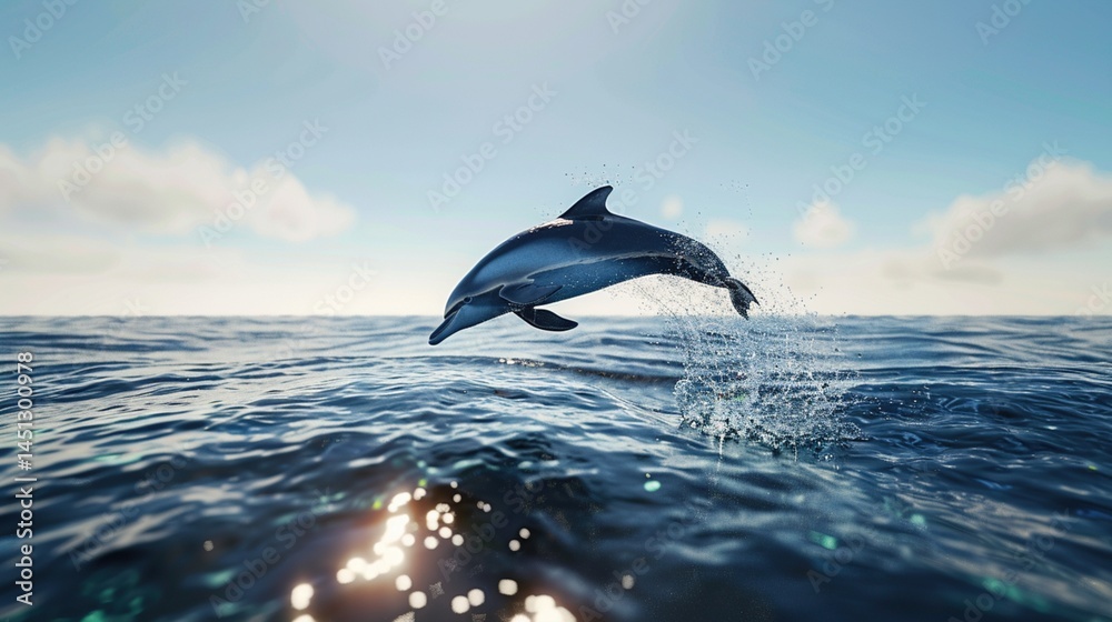 Fototapeta premium Dolphin leaping out of water